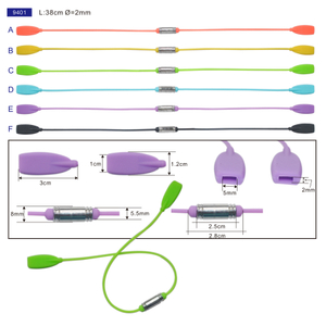 Sangle en silicone magnétique pour lunettes avec tube à extrémité plate 9401